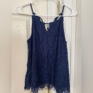 Blue Sleeveless Top